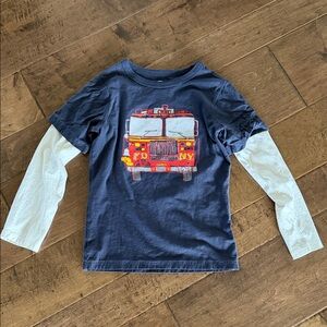 Tea Navy Blue Fire Truck Shirt